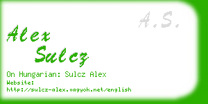 alex sulcz business card